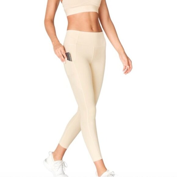 Women's L Fabletics Oasis PureLuxe High-Waisted Legging in Cream Puff - Picture 1 of 6